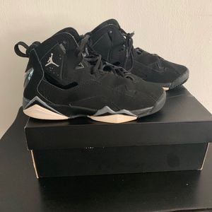 Black White Cool Grey Jordan True Flight BG